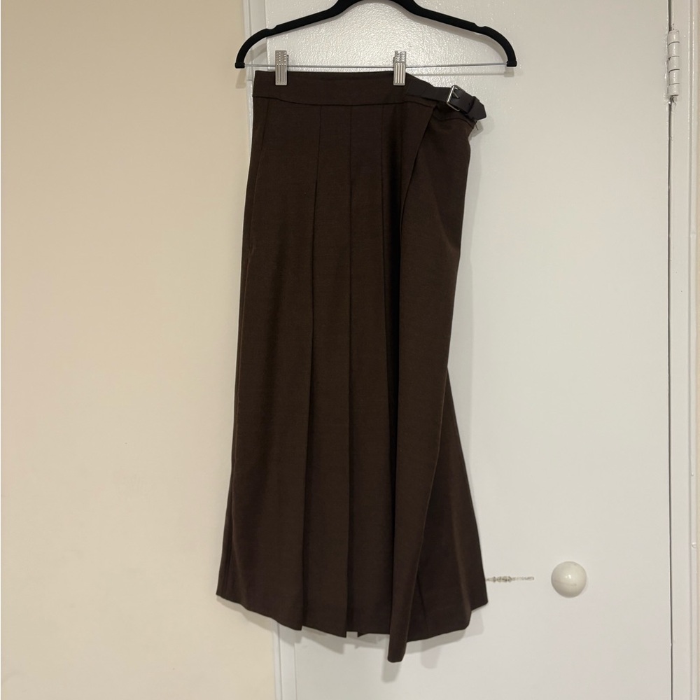 MaxMara Dark Brown A-Line Skirt